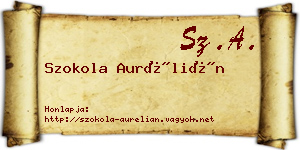 Szokola Aurélián névjegykártya